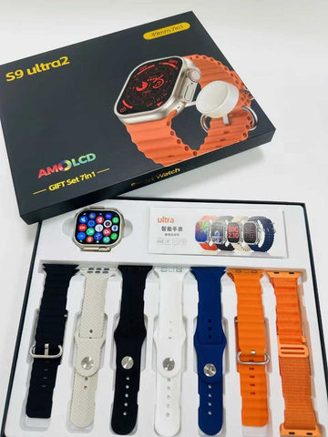 S9 Ultra 2 49mm Smartwatch με Παλμογράφο (Μαύρο)