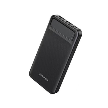 Awei P5K Power Bank 10000mAh με 2 Θύρες USB-A Μαύρο