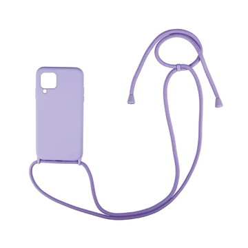 Θήκη Σιλικόνης Με Κορδόνι Λιλά( Samsung A12)