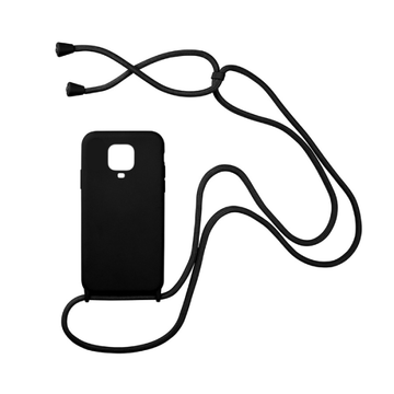 Θήκη Σιλικόνης Με Κορδόνι Μαύρο( Xiaomi Redmi Note 9s/ 9 Pro)
