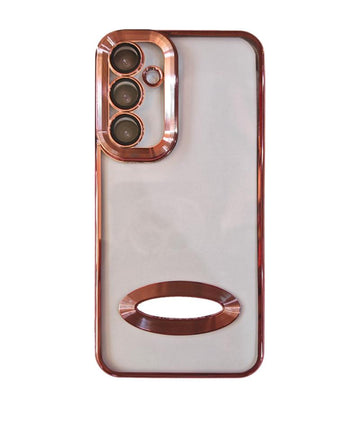 Θήκη Σιλικόνης Chrome Plated Ροζ-Χρυσό Samsung A04s