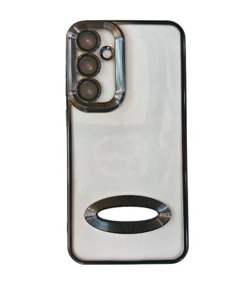 Θήκη Σιλικόνης Chrome Plated Μαύρο Samsung A04s