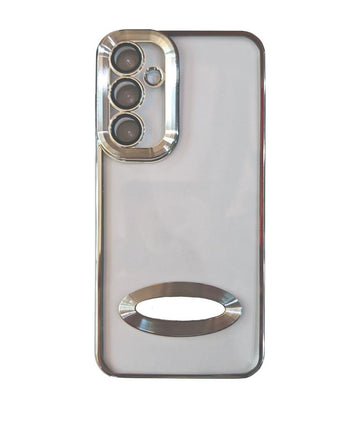 Θήκη Σιλικόνης Chrome Plated Ασημί Samsung A02s