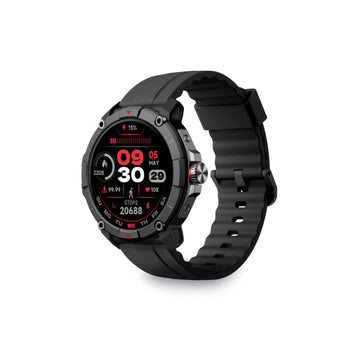 Ksix Compass Αδιάβροχο Smartwatch με Παλμογράφο (Μαύρο)