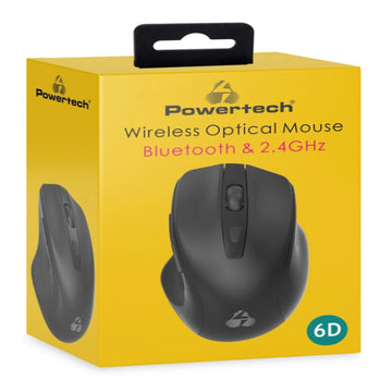 Powertech PT-1250 Ασύρματο Bluetooth Ποντίκι Μαύρο