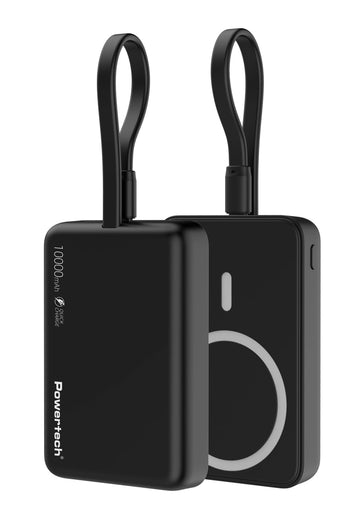 Powertech PT-1376 MagSafe Power Bank 10000mAh 20W με Θύρα USB-C Μαύρο
