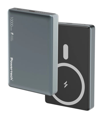 Powertech PT-1377 MagSafe Power Bank 10000mAh 20W με Θύρα USB-C Γκρι