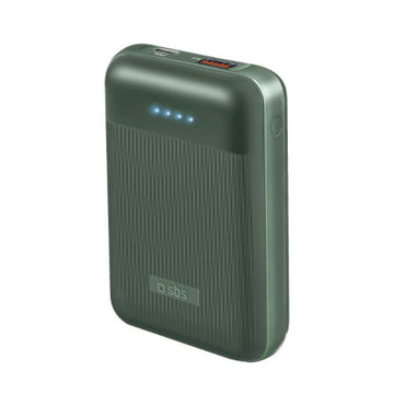 SBS Power Bank 10000mAh 20W με Θύρα USB-A και Θύρα USB-C Power Delivery Πράσινο