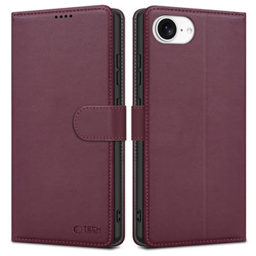 Tech-Protect Wallet Δερματίνης Μπορντό (iPhone 16e)
