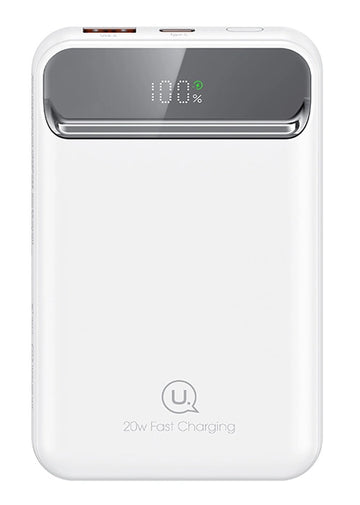 Usams CD214 Mosaic Series Power Bank 10000mAh 20W με Θύρα USB-A και Θύρα USB-C Power Delivery / Quick Charge 3.0 Λευκό