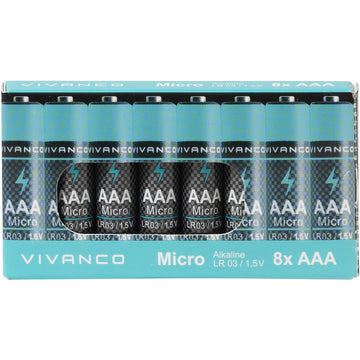 ΑΛΚΑΛΙΚΕΣ ΜΠΑΤΑΡΙΕΣ AAA VIVANCO 1.5V 8τεμ.