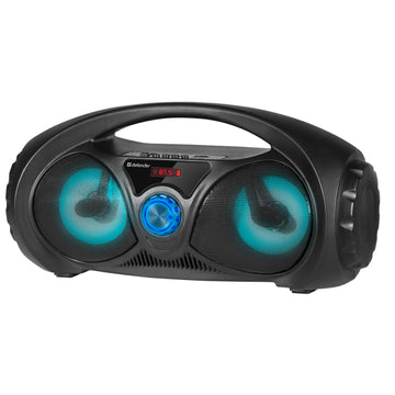 DEFENDER PORTABLE BLUETOOTH SPEAKER BEATBOX 10 black BT/FM/USB/TF/AUX/Light