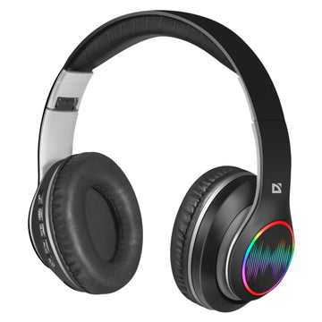 DEFENDER WIRELESS STEREO BLUETOOTH HEADPHONES FREEMOTION B545 LED black