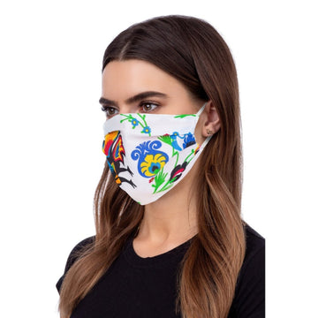 FACE MASK WHITE FOLK COLOR