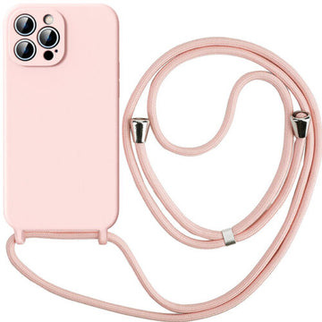 Θήκη Σιλικόνης Με Κορδόνι Ροζ( Iphone 11 Pro)