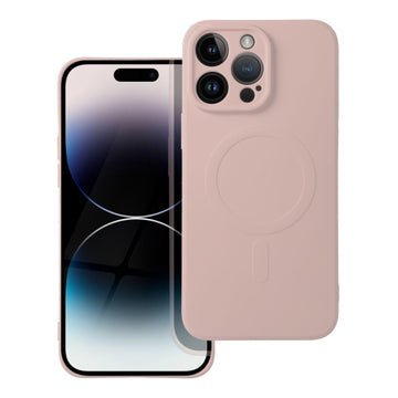 Mag Back Cover Σιλικόνης Ροζ (iPhone 14 Pro Max)