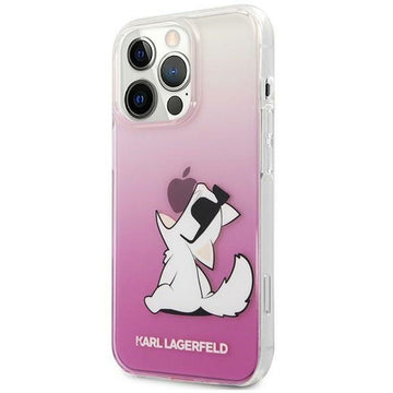 KARL LAGERFELD IPHONE 14 PRO CHOUPETTE FUN pink backcover