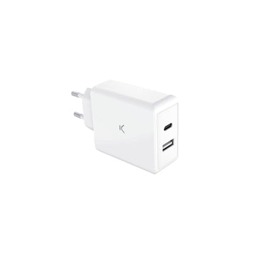 Ksix TRAVEL CHARGER 65W PD + USB GAN white