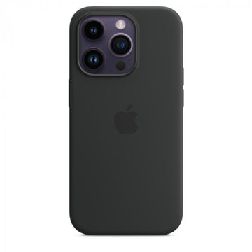 ORIGINAL APPLE SILICONE CASE MAGSAFE IPHONE 14 PRO midnight black backcover