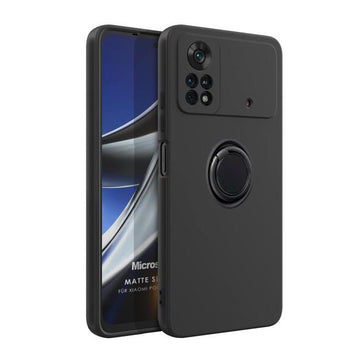 Senso Ring Back Cover Σιλικόνης Μαύρο (Poco X4 Pro 5G)