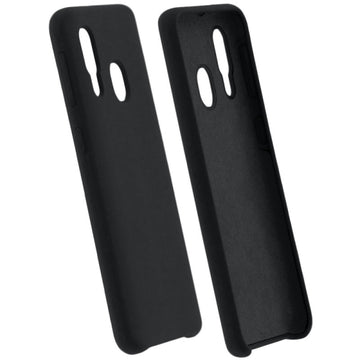 Senso Smooth Back Cover Σιλικόνης Μαύρο (Galaxy A40)
