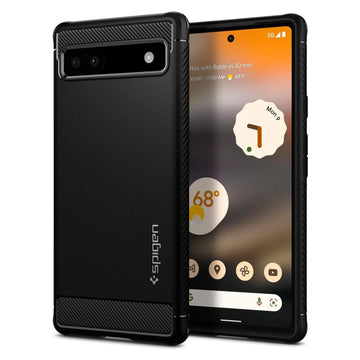 SPIGEN RUGGED ARMOR GOOGLE PIXEL 6A black backcover