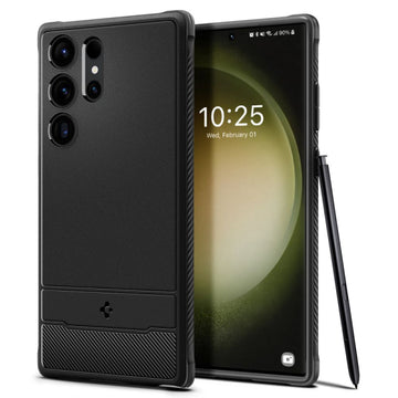 SPIGEN RUGGED ARMOR SAMSUNG S23 ULTRA black backcover