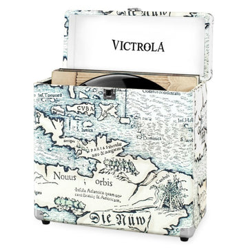 VICTROLA VINYLES RANGE/TRANSPORTE 30+ ALBUMS MAP PRINT