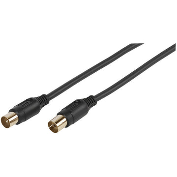 VIVANCO ANTENNA CABLE 1.5m COAX PLUG-COAX SOCKET FERRITE 90 dB black
