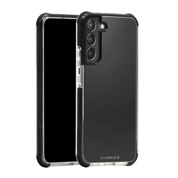 VIVANCO ROCK SOLID COVER CASE SAMSUNG S22 PLUS transparent black backcover