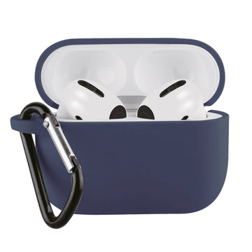 VIVANCO SILICONE CASE FOR AIRPODS 3 WITH CARABINER blue