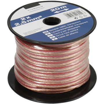 VIVANCO SPEAKER CABLE ON SPOOL 2X2.5qmm TRANSPARENT 20m