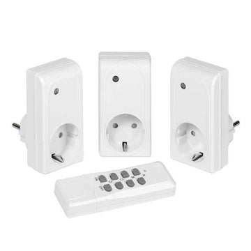 VIVANCO 3WAY RF SOCKET SET, 1.000W, AUTO LEARN, WHITE