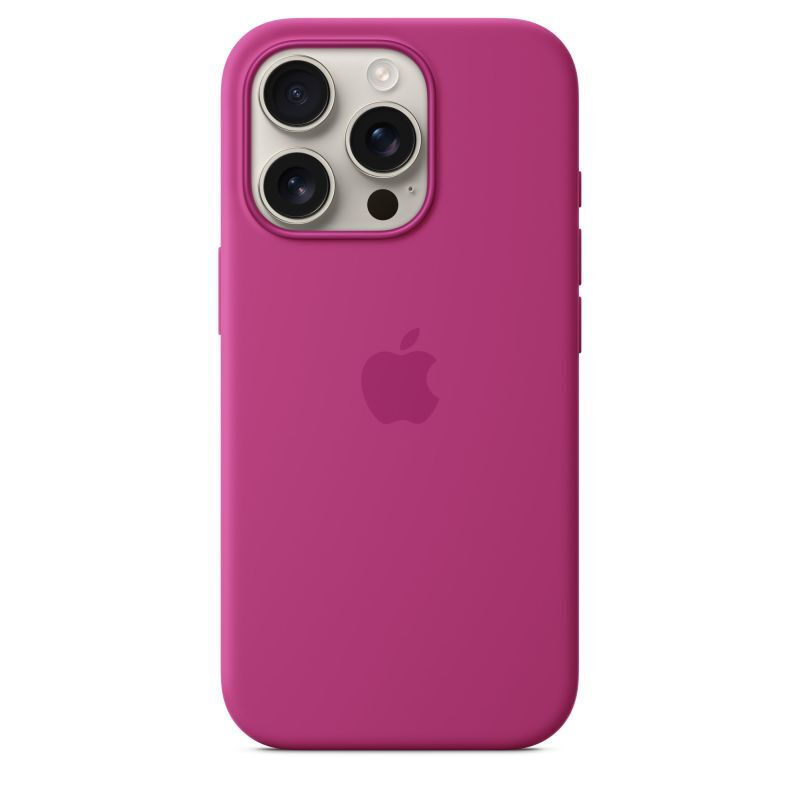 Apple Silicone Case with MagSafe Back Cover Σιλικόνης Φούξια (iPhone 16 Pro)