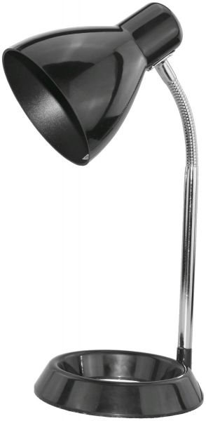 Avide Basic Φωτιστικό Γραφείου O Base Μαύρο Με Δώρο Την Λάμπα