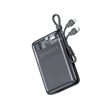 Awei P181K Power Bank 20000mAh 22.5W με Θύρα USB-A και Θύρα USB-C Μαύρο