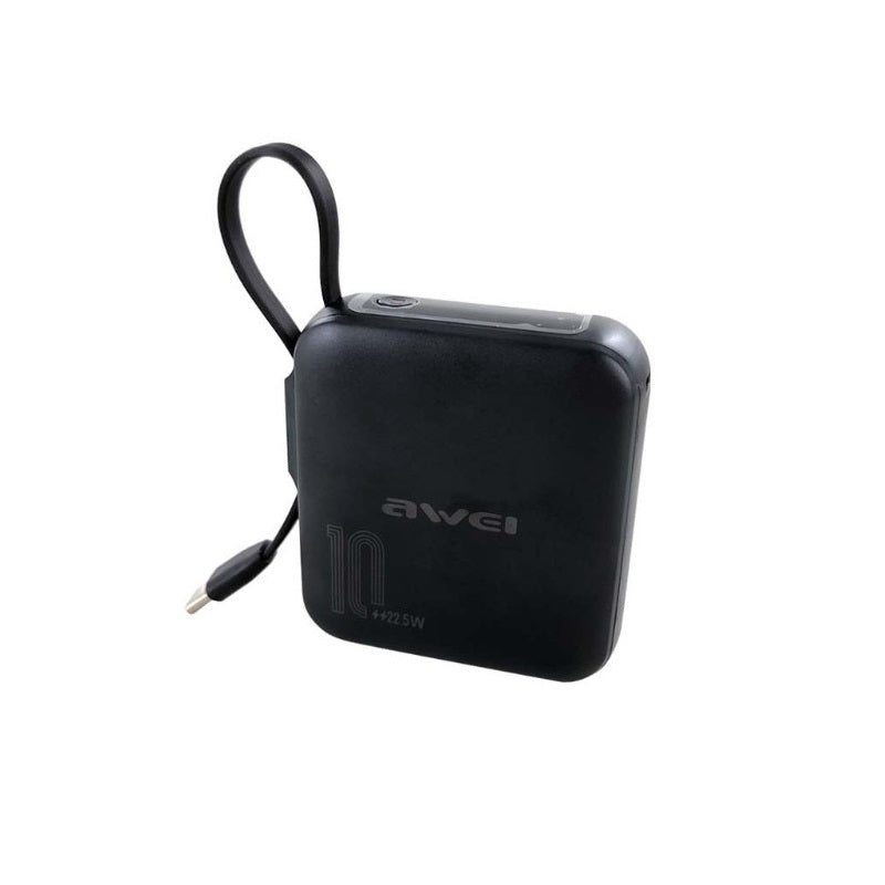 Awei P86K Power Bank 10000mAh 22.5W με Θύρα USB-C Black