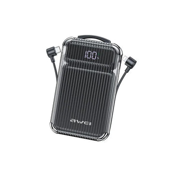 Awei P89K Power Bank 10000mAh 22.5W με Θύρα USB-A και Θύρα USB-C Μαύρο