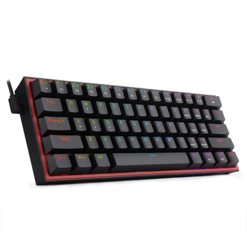 Redragon K617 FIZZ Gaming Μηχανικό Πληκτρολόγιο 60% με Custom Red διακόπτες και RGB φωτισμό (Αγγλικό US)