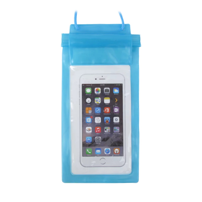 Transparent Waterproof Bag Αδιάβροχη έως 7.2" Μπλε Με Βύσμα Για Ακουστικά