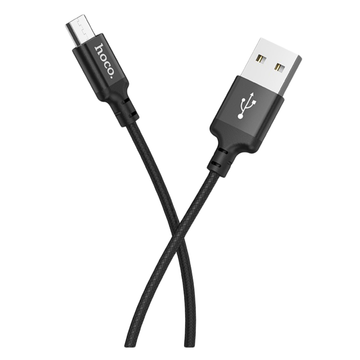 Hoco Regular USB 2.0 to micro USB Cable Μαύρο 1m (X42)