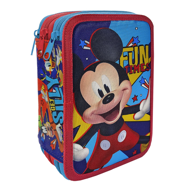 Κασετίνα  Γεμάτη Τριπλή MICKEY 19,5x12,5x7cm
