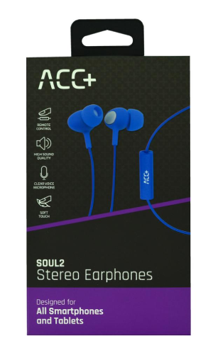 Hands Free Maxcom Soul 2 Stereo Earphones 3.5mm Μπλε