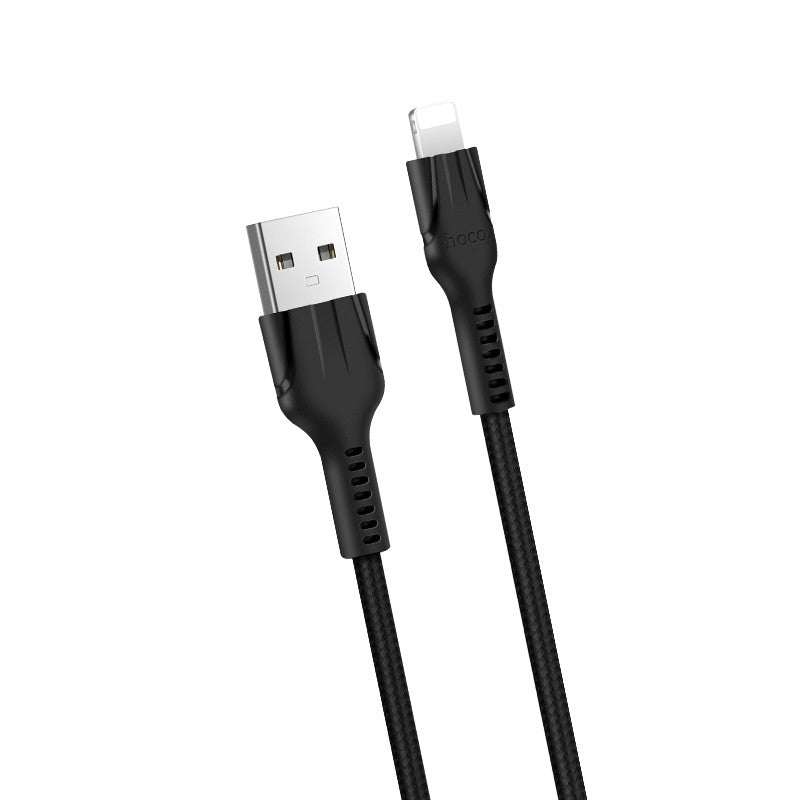 Hoco Braided USB to Lightning Cable Μαύρο 1.2m (U31 Benay)