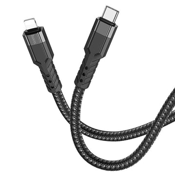 Hoco U110 Braided USB-C to Lightning Cable 20W Μαύρο 1.2m (22682)