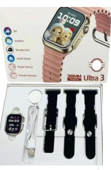 LG77 Mini 38mm Smartwatch με Παλμογράφο (Μαύρο)