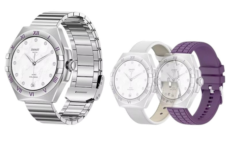 LG80 Mini 41mm Smartwatch με Παλμογράφο (Μωβ)