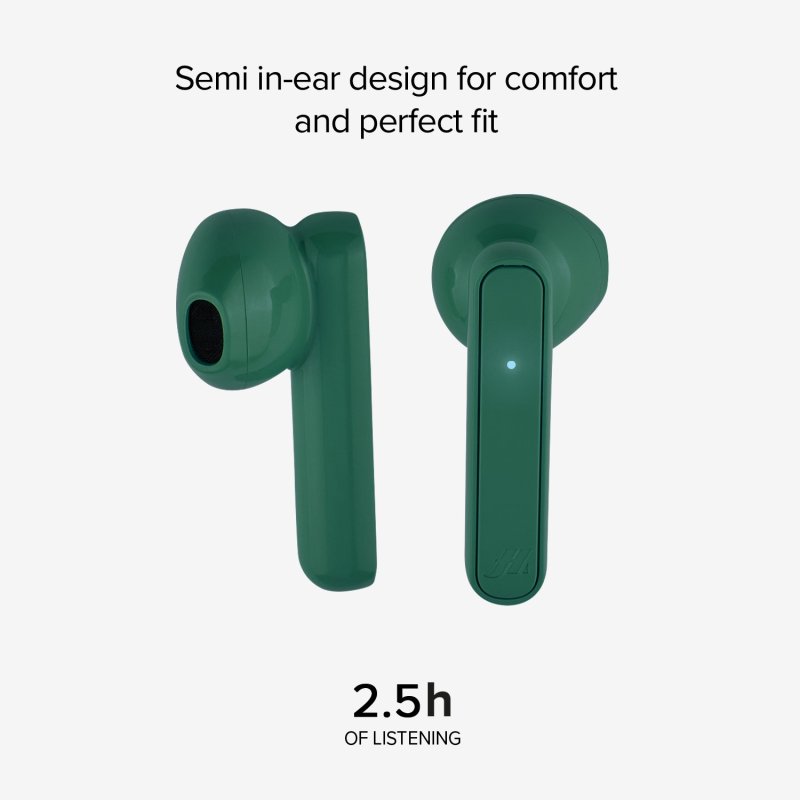 SBS Nubox Earbud Bluetooth Handsfree Ακουστικά με Θήκη Φόρτισης Πράσινα