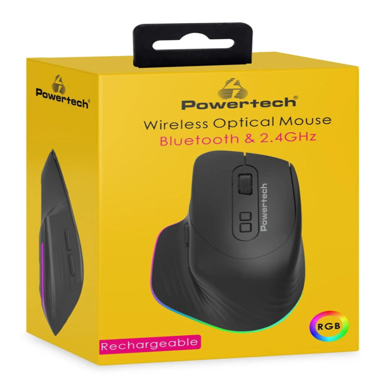 Powertech PT-1253 Ασύρματο Gaming Ποντίκι Μαύρο