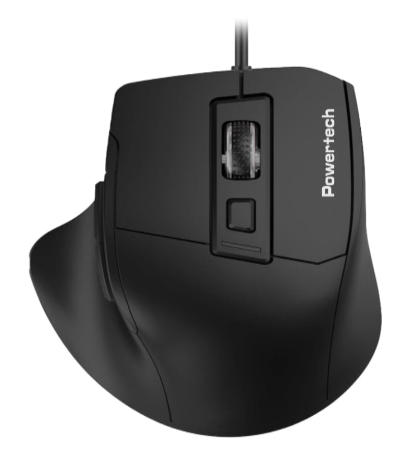 Powertech PT-1273 Ενσύρματο Ποντίκι Μαύρο